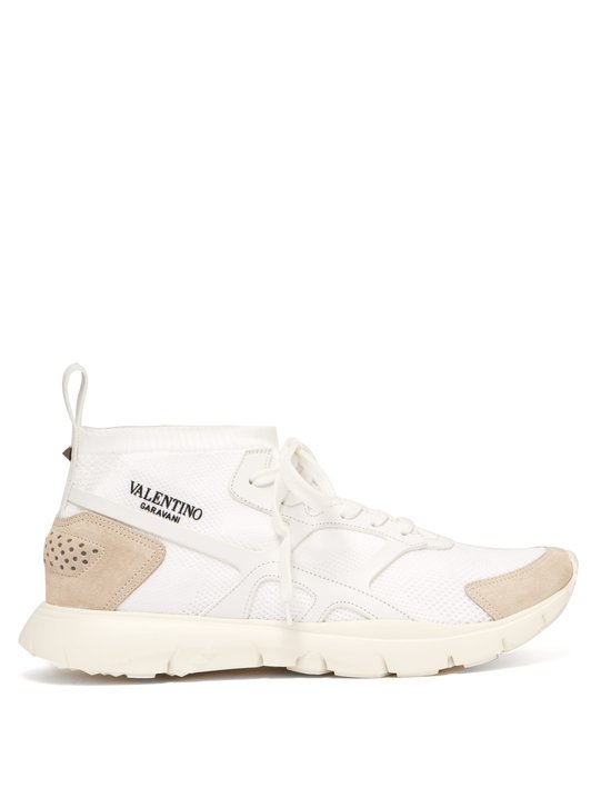 Valentino Sound High knitted trainers