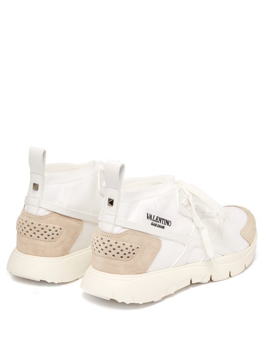 Valentino Sound High knitted trainers