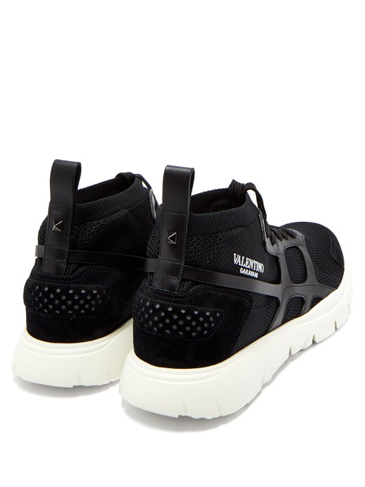 Valentino Sound High knitted trainers