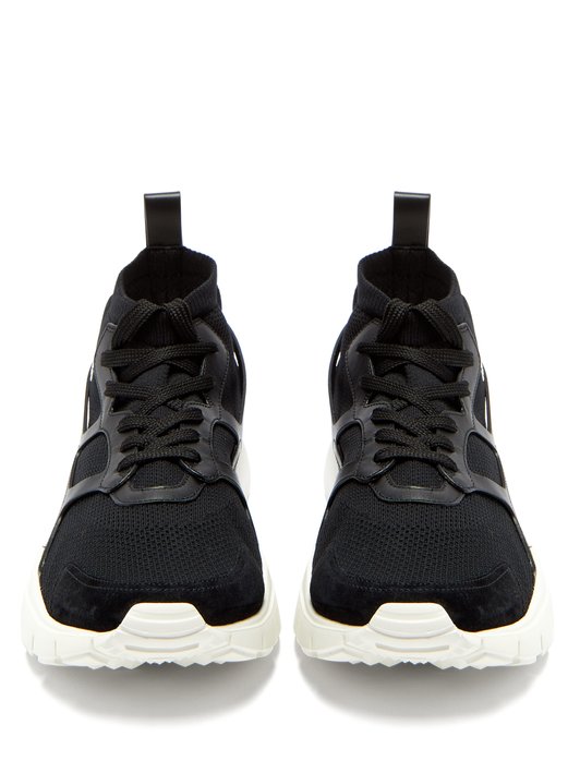 Valentino Sound High knitted trainers