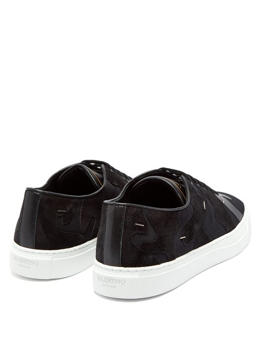 Valentino Clipit suede and leather trainers