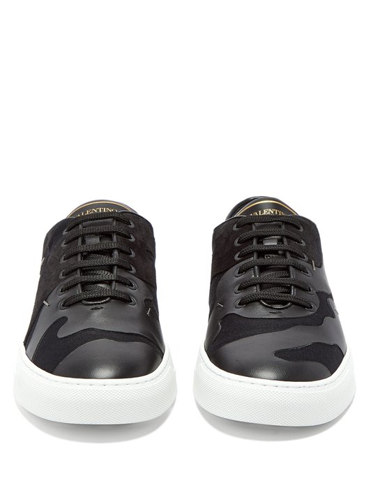 Valentino Clipit suede and leather trainers