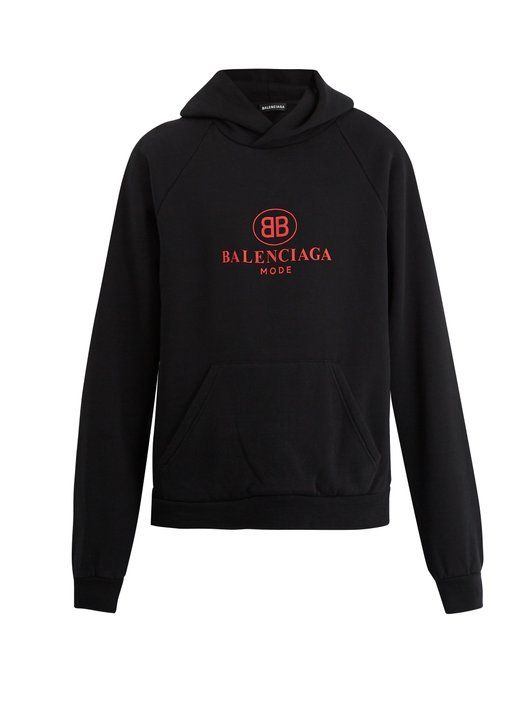 Balenciaga BB-print hooded sweatshirt