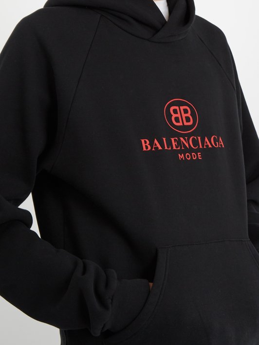 Balenciaga BB-print hooded sweatshirt