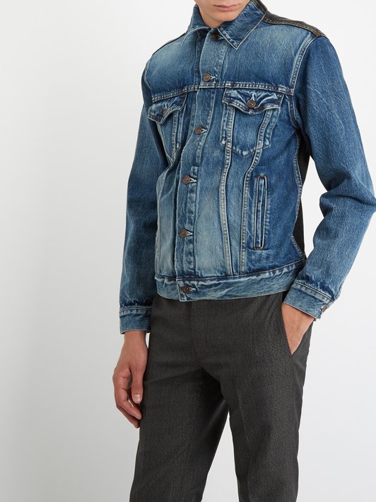 Balenciaga Contrast-panel denim jacket