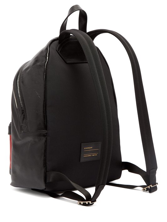 Givenchy Urban striped-pocket leather backpack