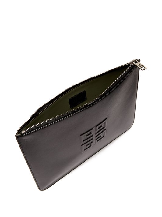 Givenchy Logo-embossed leather pouch