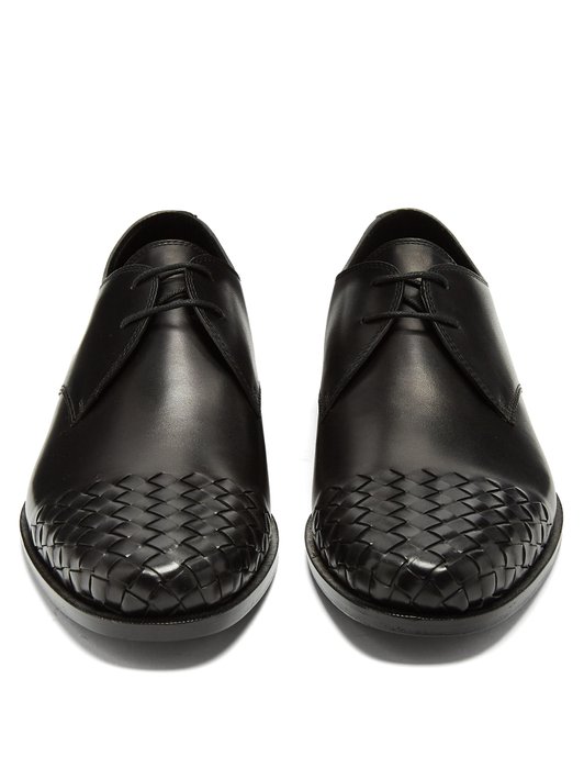 Bottega Veneta Intrecciato toecap leather derby shoes