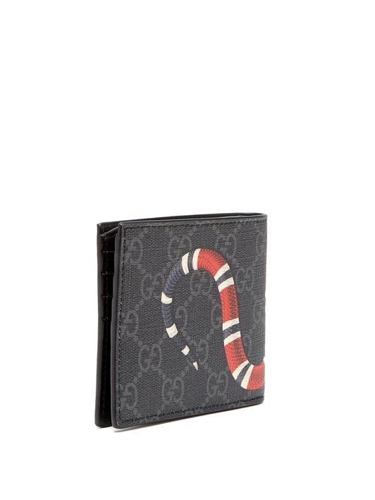 Gucci GG supreme snake print wallet