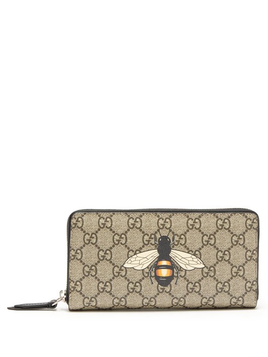 Gucci GG Supreme bee-print wallet 