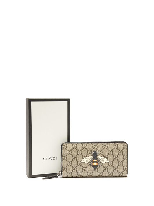 Gucci GG Supreme bee-print wallet 