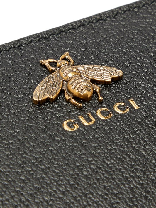 Gucci Textured-leather continental wallet