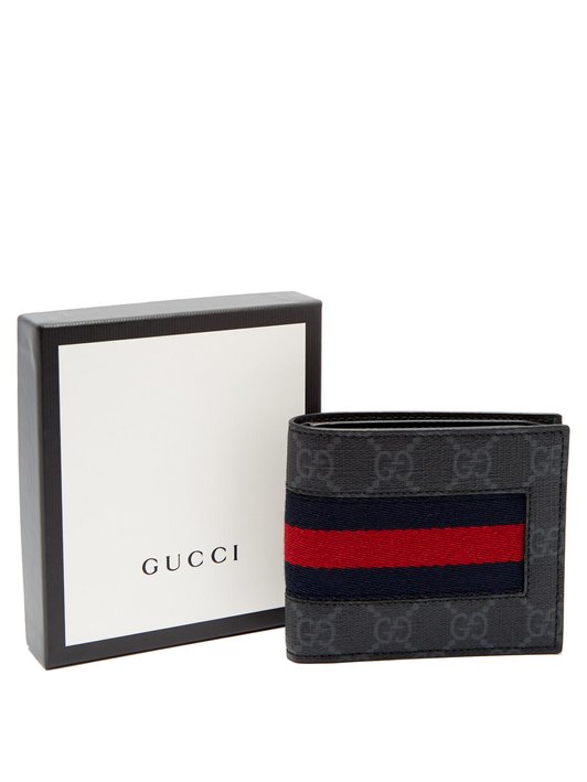 Gucci GG Supreme web bi-fold wallet
