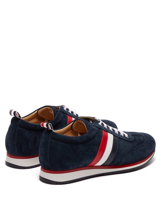Thom Browne Low-top suede and calf-leather trainers