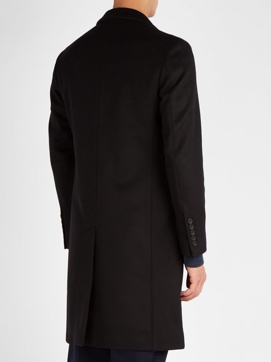 Burberry Single-breasted wool and cashmere blend overcoat 
