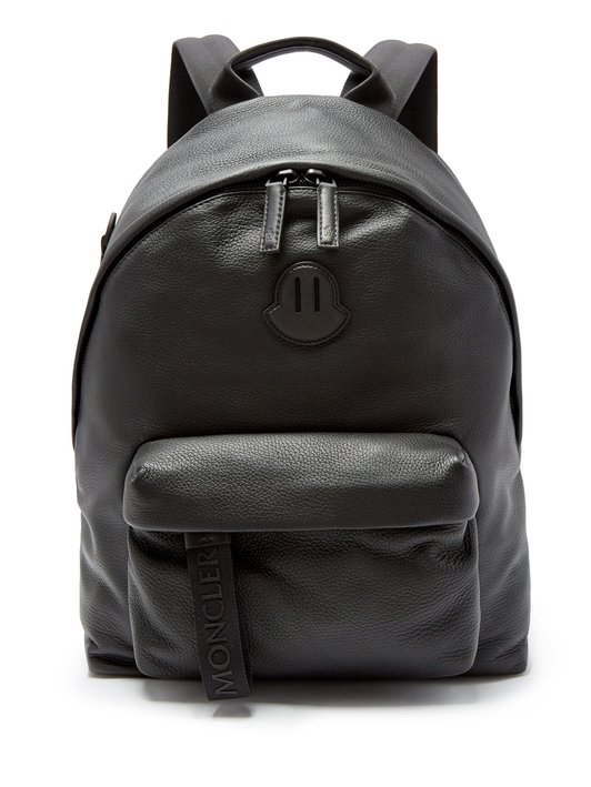 Moncler Logo-patch leather backpack 