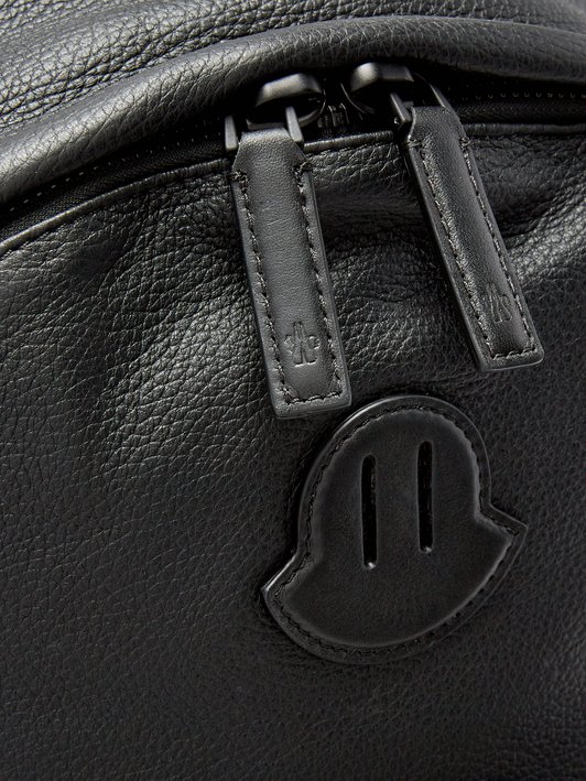 Moncler Logo-patch leather backpack 