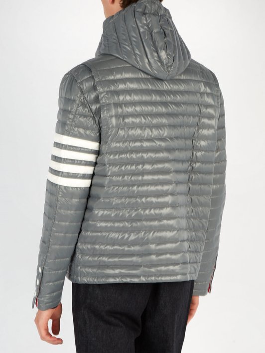 Thom Browne 4-bar stripe quilted down-filled jacket