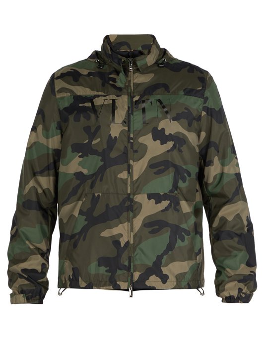 Valentino Camouflage-print windbreaker jacket