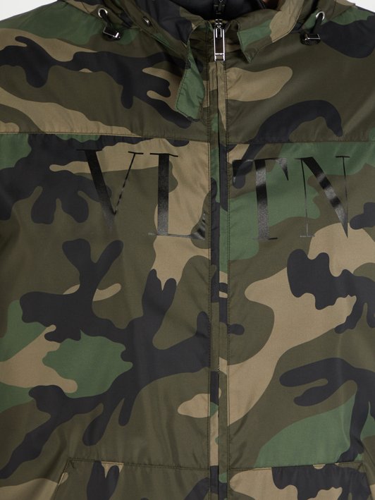 Valentino Camouflage-print windbreaker jacket