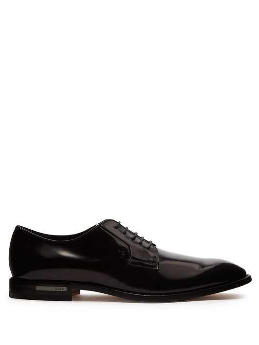 Tod's High-shine leather derby shoes