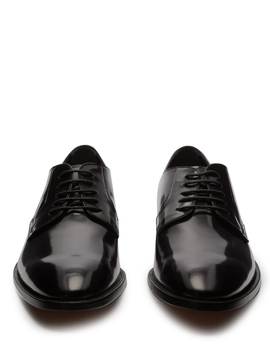 Tod's High-shine leather derby shoes