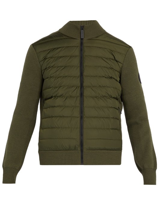Canada Goose HyBridge wool-knit and quilted-down jacket