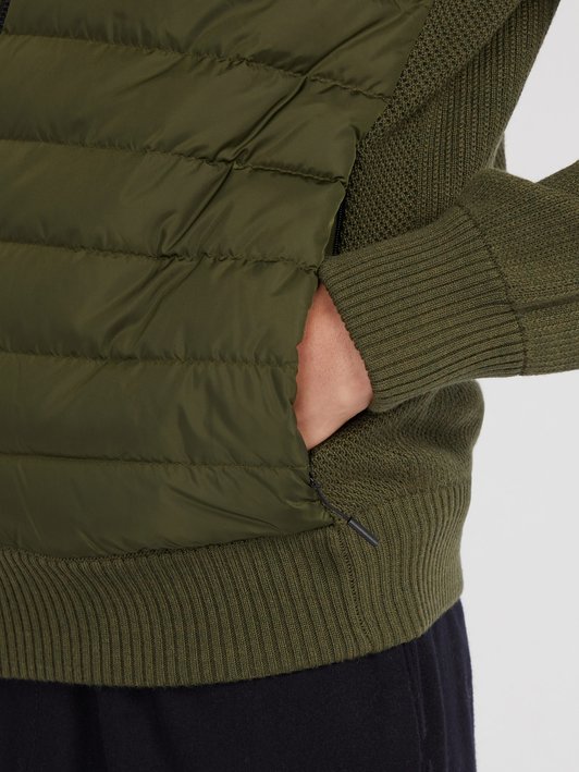 Canada Goose HyBridge wool-knit and quilted-down jacket