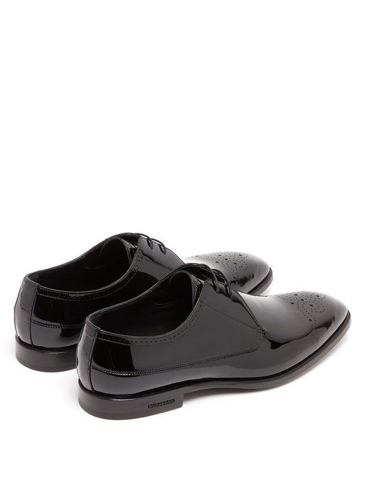 Burberry Cranbrook patent-leather derby shoes