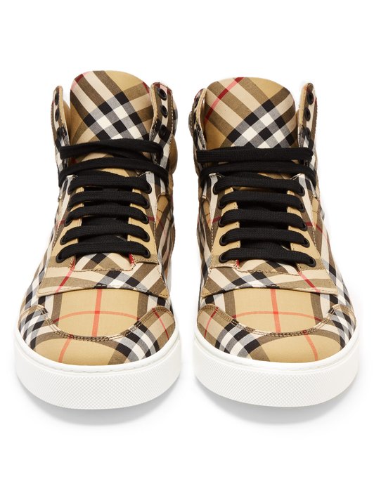 Burberry Vintage Check cotton high-top trainers