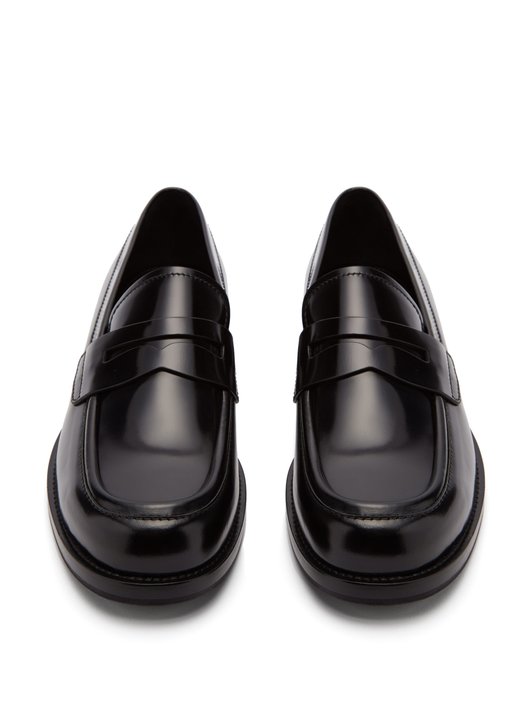 Prada Leather penny loafers