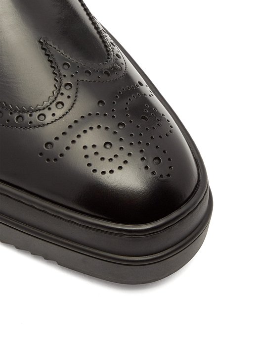 Prada Raised-sole leather chelsea boots