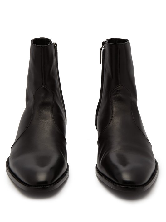 Saint Laurent Wyatt leather ankle boots
