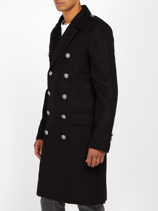 Balmain Double-breasted military coat