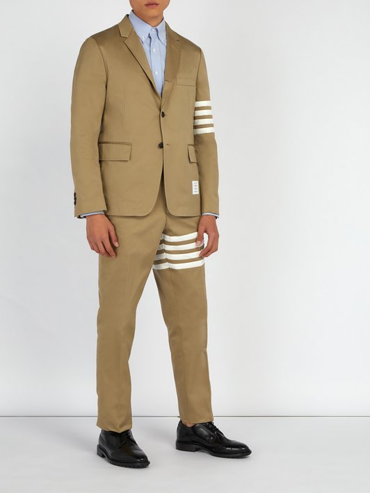 Thom Browne Striped single-breasted cotton blazer