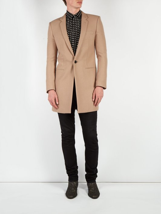 Saint Laurent Single-breasted cashmere coat