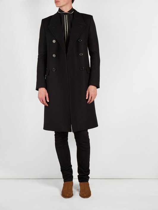 Saint Laurent Double-breasted wool coat