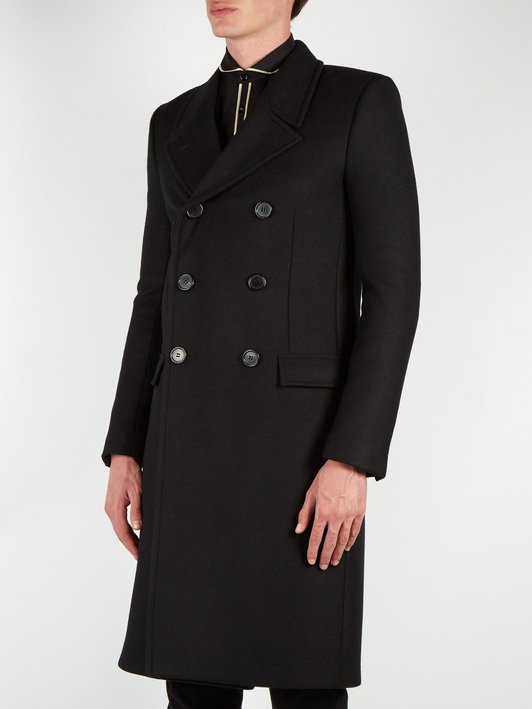 Saint Laurent Double-breasted wool coat