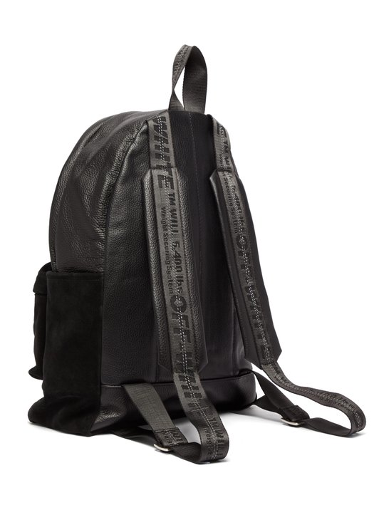 Off-White Arrows suede and leather backpack