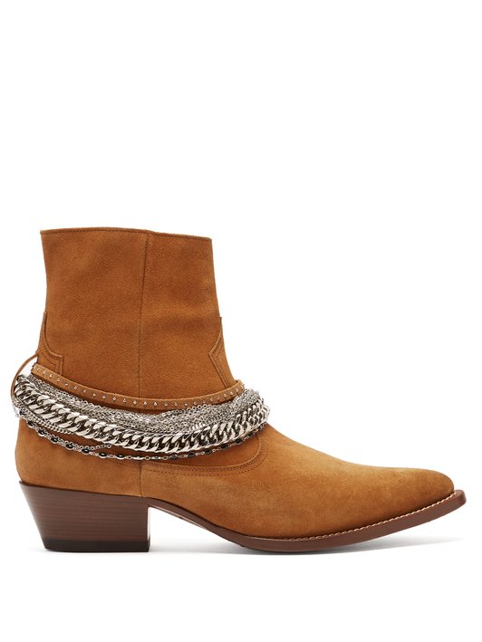 Amiri Western Chain suede boots