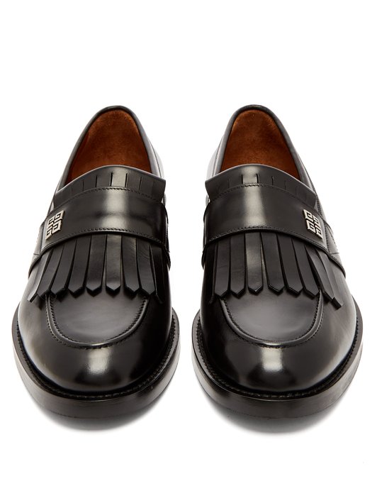 Givenchy 4G-logo fringed leather loafers