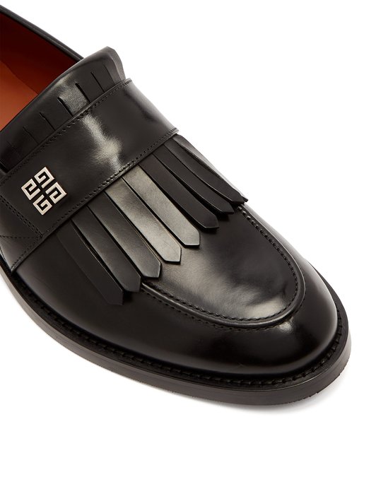 Givenchy 4G-logo fringed leather loafers