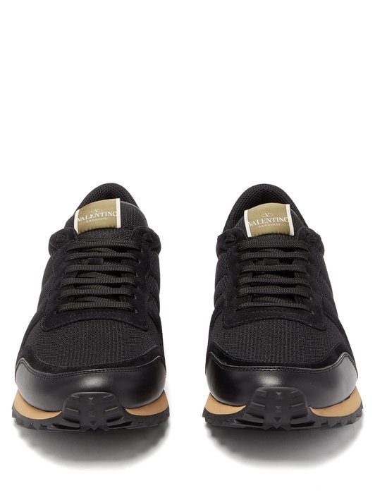 Valentino Rockrunner contrast-panel low-top trainers