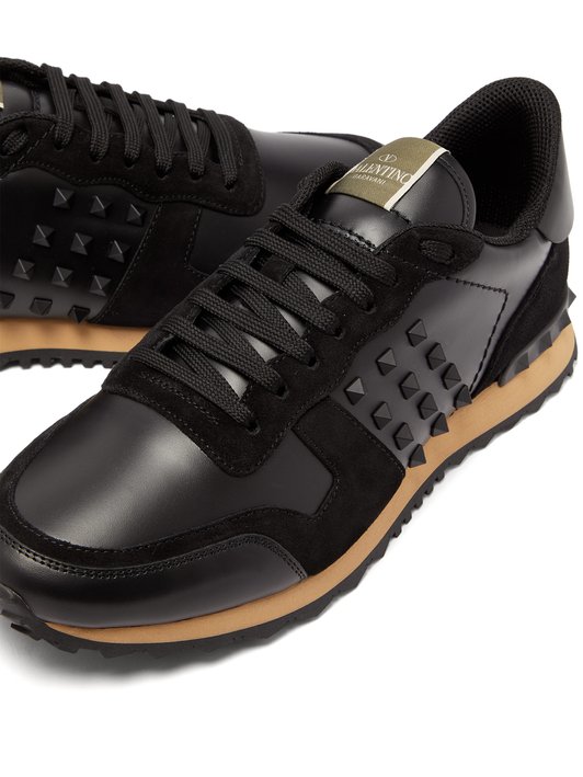 Valentino Rockrunner suede and leather trainers