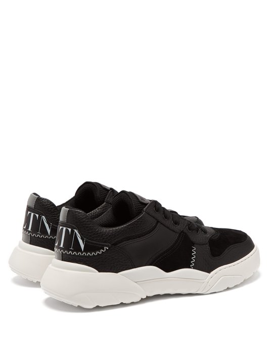 Valentino V-Slam leather and suede trainers