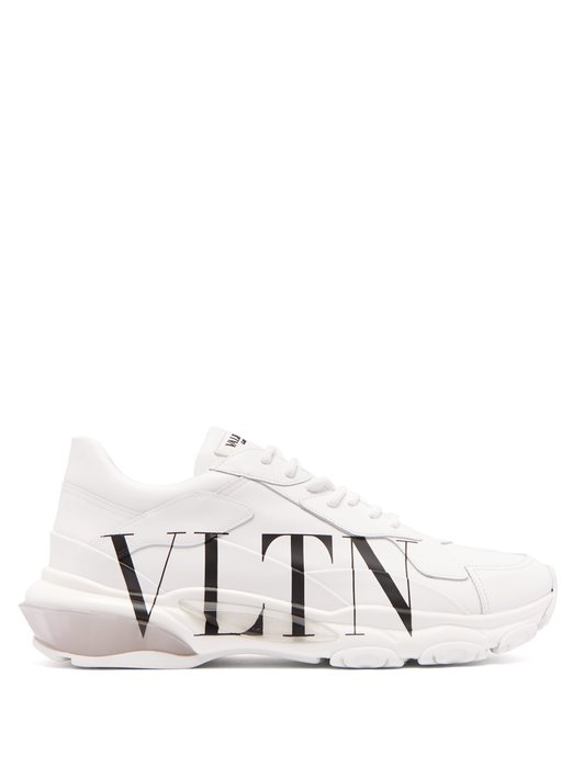 Valentino Bounce VLTN-print raised-sole trainers