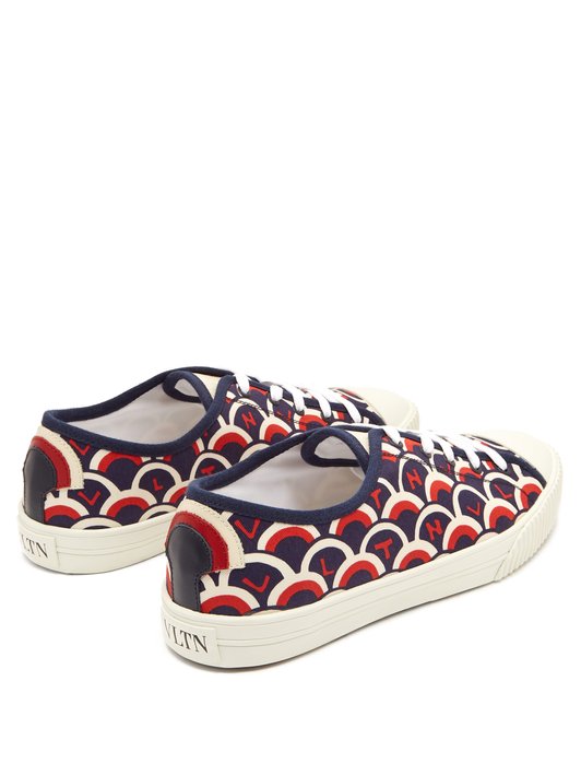 Valentino Scale-print low-top canvas trainers