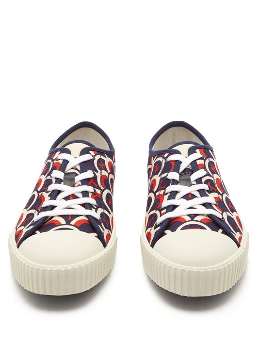 Valentino Scale-print low-top canvas trainers