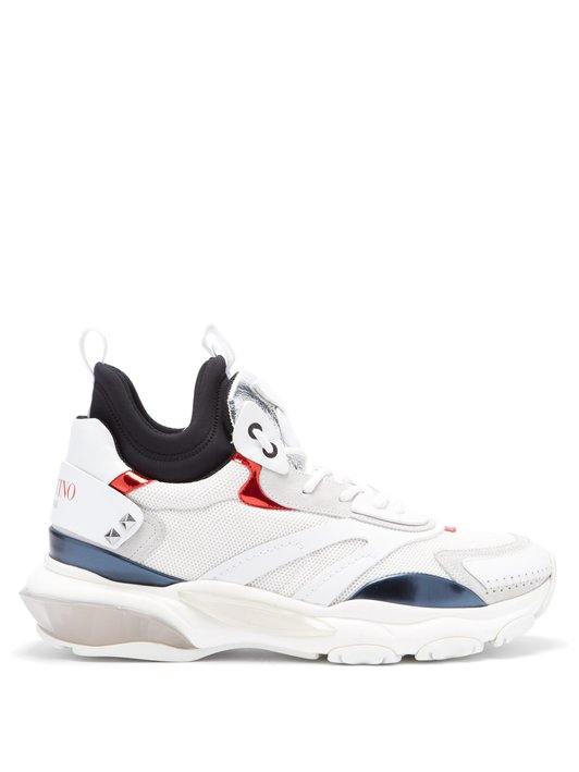 Valentino Bounce raised-sole high-top trainers