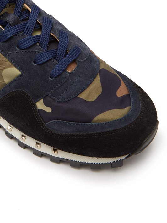 Valentino Camouflage Rockstud low-top trainers